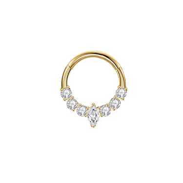 Afterparty daith clicker Gold - Smoothie London - Gold-plated Titanium