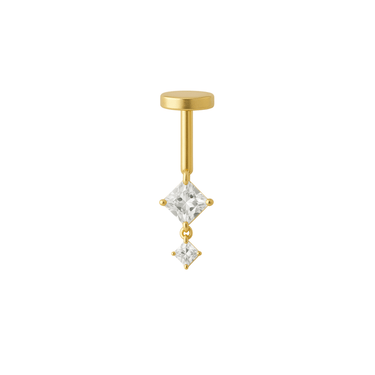 Amy vertical helix Gold - Smoothie London - Gold - plated Titanium