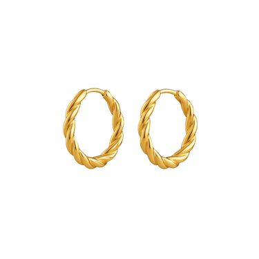Bella Rope Everluxe Hoops Gold - Smoothie London - 18k Gold - plated Stainless Steel