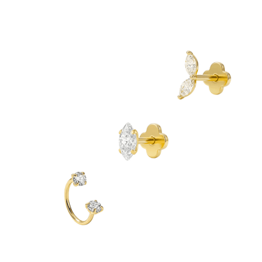 BUNDLE 04 GOLD - Smoothie London - Gold-plated Titanium