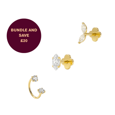 BUNDLE 04 GOLD - Smoothie London - Gold-plated Titanium