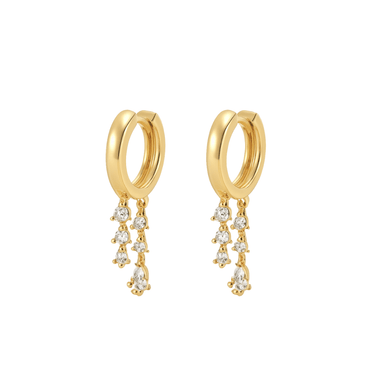 Cascade huggies Gold - Smoothie London - 18k Gold - plated Sterling Silver