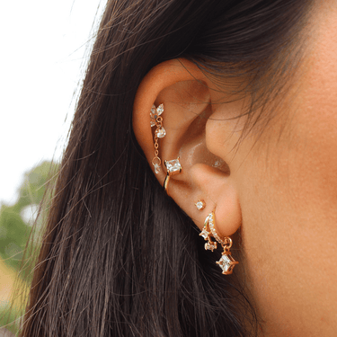 Celestia ear cuff gold - Smoothie London - 18k Gold - plated Sterling Silver