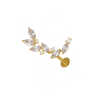 Climbing ivy flatback gold - Smoothie London - Gold - plated Titanium