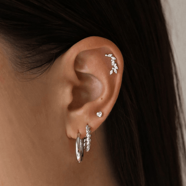 Climbing ivy flatback silver - Smoothie London - Titanium