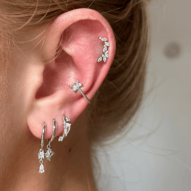 Climbing ivy flatback silver - Smoothie London - Titanium