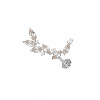 Climbing ivy flatback silver - Smoothie London - Titanium