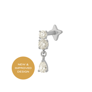 Dangle flatback silver - Smoothie London - Titanium