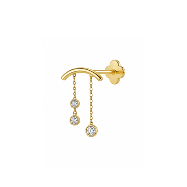Dew Vertical / Hidden Helix Gold - Smoothie London - Gold - plated Titanium
