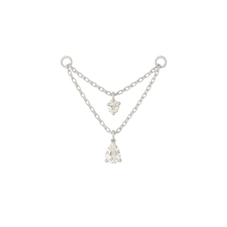 Dewdrop double chain silver - Smoothie London - Sterling Silver