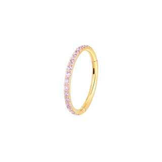 Eternity Pavé Clicker Gold/Pink - Smoothie London - Stainless Steel