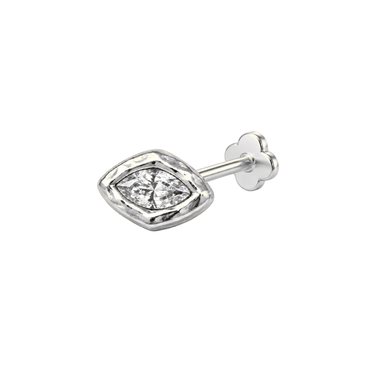 Flicker Flatback Clear/Silver - Smoothie London - PureTone Titanium Silver