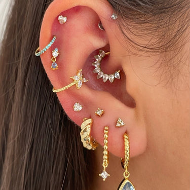 Forget - Me - Not cuff gold - Smoothie London - 18k Gold - plated Sterling Silver