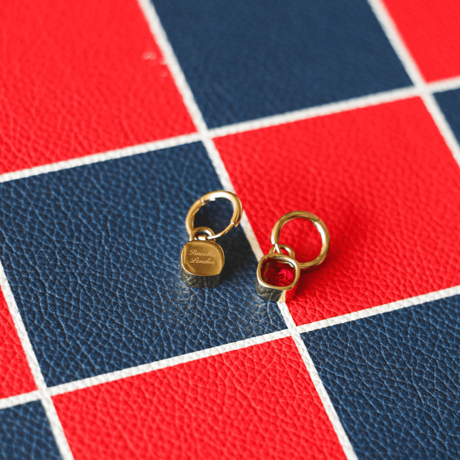 Geo Hoops Ruby Gold - Smoothie London - PureTone™ Waterproof Gold