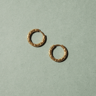 Glint hammered hoops - Smoothie London - Stainless Steel