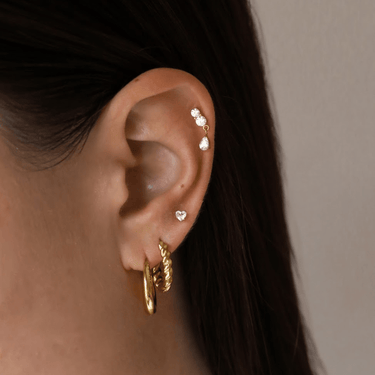 Heartthrob flatback gold - Smoothie London - Gold - plated Titanium