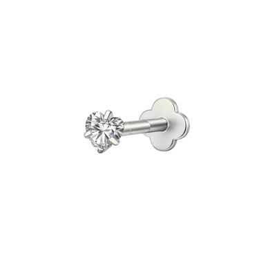 Heartthrob flatback silver - Smoothie London - Titanium