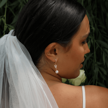 Heirloom Pearl huggies gold - Smoothie London - 18k Gold - plated Sterling Silver