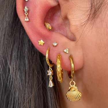 Glint EverLuxe Hammered Hoops