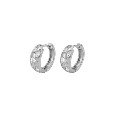 Kaleidescope Hoops Silver - Smoothie London - PureTone™ Waterproof Silver