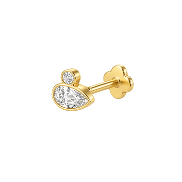 Last Drop flatback Gold - Smoothie London - Gold-plated Titanium
