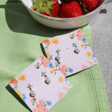 Lucky charm pearl studs silver - Smoothie London - Sterling Silver