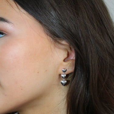 Melting heart studs silver - Smoothie London - Sterling Silver