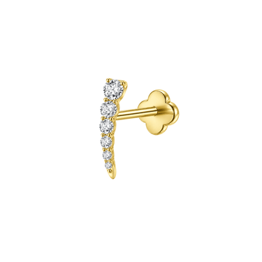 Nightcap flatback Gold - Smoothie London - Gold-plated Titanium