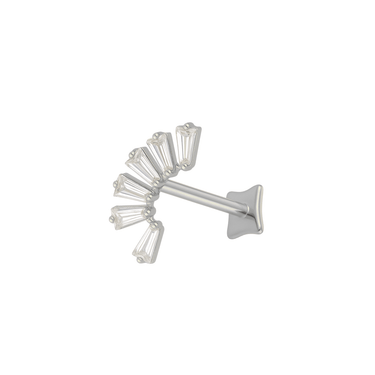 Persephone flatback Silver - Smoothie London - Titanium