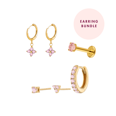 Pink Daily Set in Gold - Smoothie London - Smoothie London