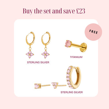 Pink Daily Set in Gold - Smoothie London - Smoothie London