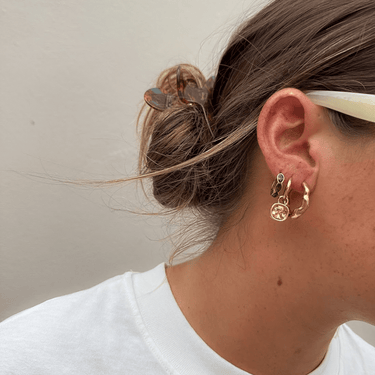 Ripple Hoops Large Gold - Smoothie London - PureTone™ Waterproof Gold
