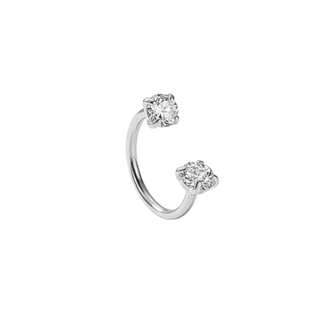 Roxi U hoop silver - Smoothie London - Titanium