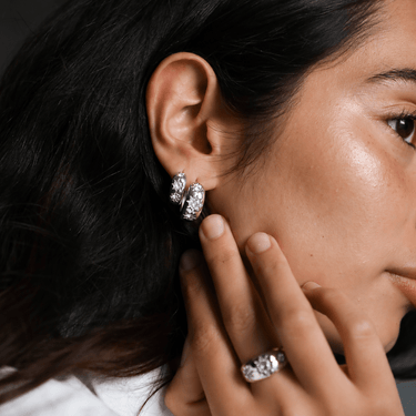 Selene Hoops Silver - Smoothie London - PureTone™ Waterproof Silver