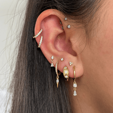 Selene huggies gold - Smoothie London - Sterling Silver