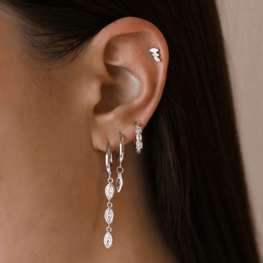 Shapeshifter huggies Silver Pair - Smoothie London - Sterling Silver