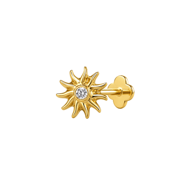 Sol Flatback Gold - Smoothie London - Gold - plated Titanium