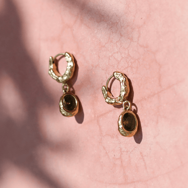 Souk Molten Hoops Olive Gold - Smoothie London - PureTone™ Waterproof Gold