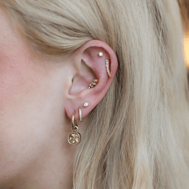 Sparkler flatback Gold - Smoothie London - Gold-plated Titanium