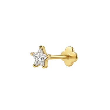 Sparkler flatback Gold - Smoothie London - Gold-plated Titanium