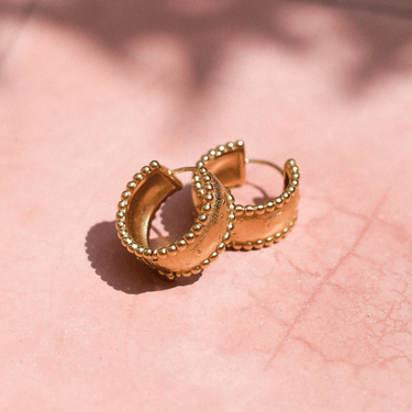 Sunken Hoops Gold - Smoothie London - PureTone™ Waterproof Gold