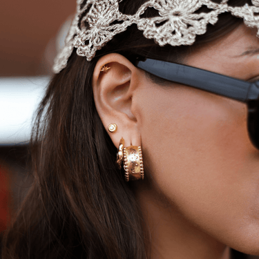 Sunken Hoops Gold - Smoothie London - PureTone™ Waterproof Gold