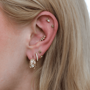 Tête-à-Tête flatback Smoke/Gold - Smoothie London - Gold-plated Titanium