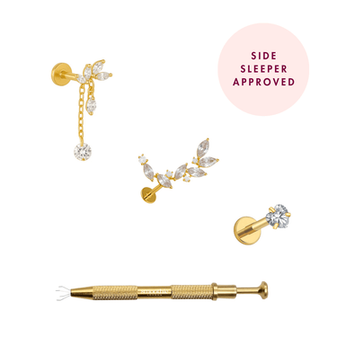 The Snooze Stack in Gold - Smoothie London - Gold - plated Titanium