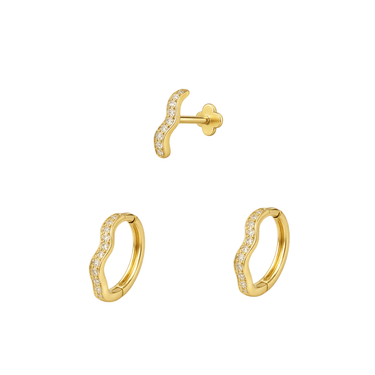 Tidal Bundle Gold - Smoothie London - Gold-plated Titanium