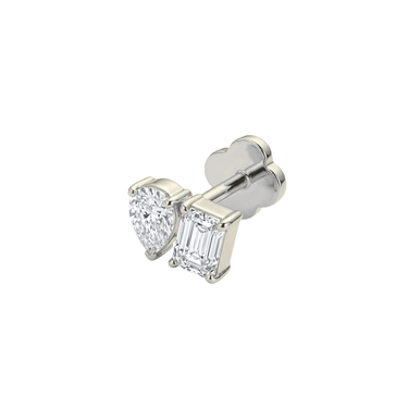 Toi et Moi flatback Silver - Smoothie London - Titanium