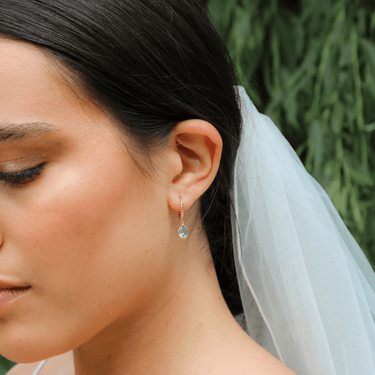 Willow Twisted Huggies Aquamarine/Gold - Smoothie London - 18k Gold - plated Sterling Silver