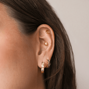 Zellige Hoops Olive Gold - Smoothie London - PureTone™ Waterproof Gold