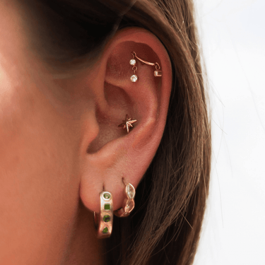 Zellige Hoops Olive Gold - Smoothie London - PureTone™ Waterproof Gold