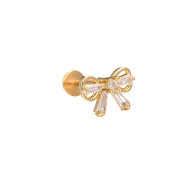 Coquette Bow Flatback Gold - Smoothie London - Stainless Steel